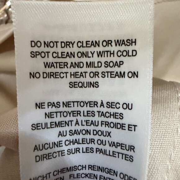 Liv Foster Gold Beaded Scoop Neck Mini Dress Size 6 NWT - Picture 11 of 12